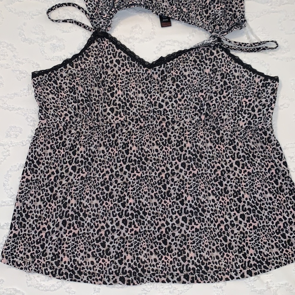 RENE ROFE LEOPARD PRINT CAMI AND SHORTS PAJAMA SET NWOT - Picture 6 of 10